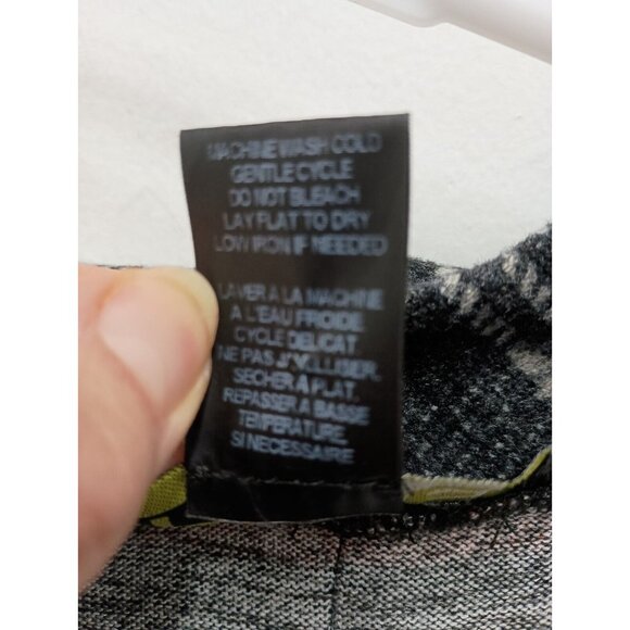 Pure Essence Womens Lagenlook Tunic Top XL Gray Red Plaid Soft Knit Cowl Neck - Picture 6 of 9